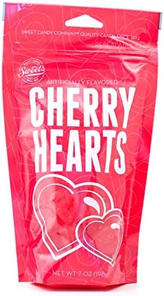Candy Cherry Gummy Hearts 7 Oz Bag - Bundle of 2
