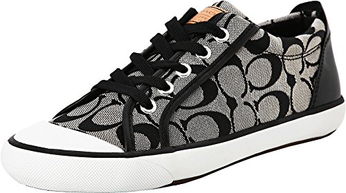 coach barrett sneaker black and white