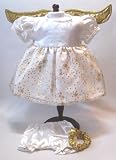 White Satin Angel Costume with Wings. Fits 15