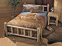Cedar Log Twin Bed