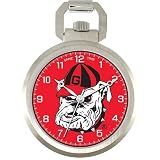 Game Time Men's University Of Georgia Bulldog Logo Pocket Watch #COL-PW-GEB