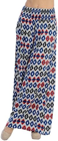 Shop Style Women's Aztec Palazzo Pant (Medium, Blue).