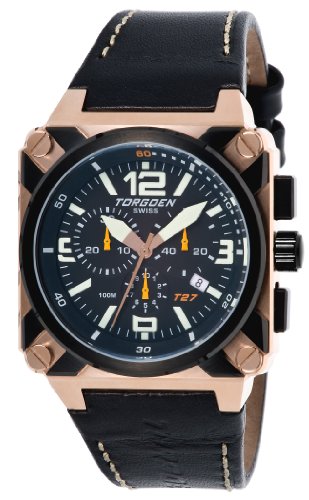Torgoen Swiss Men's T27105 T27 Chronograph Rose-Tone Aviation Watch