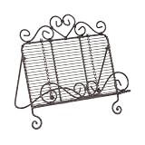 Wrought Iron Country Heart COOKBOOK HOLDER stand prop Easel