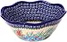Polish Pottery Ceramika Boleslawiec 0424/169 Royal Blue Patterns with Blue Daisy and Orange Phlox Motif Bowl Viki 2, 6-1/2-Cup image 1