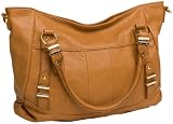 Kids Line Whipstitch Satchel Diaper Bag, Camel