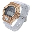 Casio G-Shock Dig Watch w/ Custom Bling S-Steel & Swarovski Bezel by Quantum Vector #DW6900FS-8-RGR
