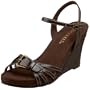 Aerosoles Women's Plush Around Wedge Sandal,Dark Brown Croco,9 M US