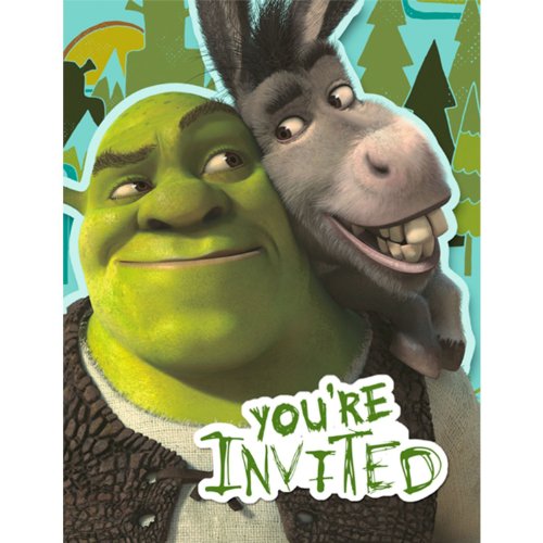 Shrek Forever After Invitations Party Supplies