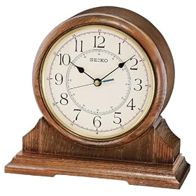 Seiko Mantel Clock Brown Wooden Case #QXG129BLH by Seiko