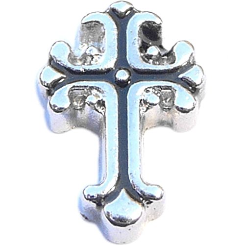 floating Cross Charm locket &  with cross Locket Black charm  Floating  woman m h