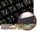 FARSI PERSIAN - RUSSIAN CYRILLIC - ENGLISH NEW KEYBOARD STICKERS BLACK BACKGROUND