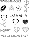 Karen Foster Design, Clear Stamp Set, Valentine's Day