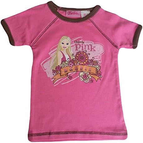 Barbie Little Girls Barbie Think Pink Graphic Top, 4T