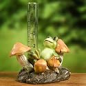 New Echo Valley Laying Colorful Frog Rain Gauge Measures The Collected Rain High Quality