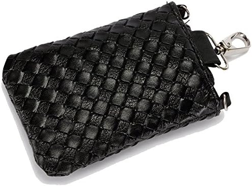 Luxury Designer Woven Leather Crossbody Case Cover Pouch Purse Hand Bag for A...