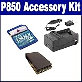 Kodak P850 Digital Camera Accessory Kit includes: SDKLIC5001 Battery, SDM-1 ....
