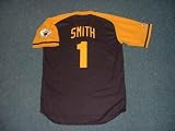 OZZIE SMITH San Diego Padres 1978 Majestic Cooperstown Throwback Away Baseball Jersey, Large