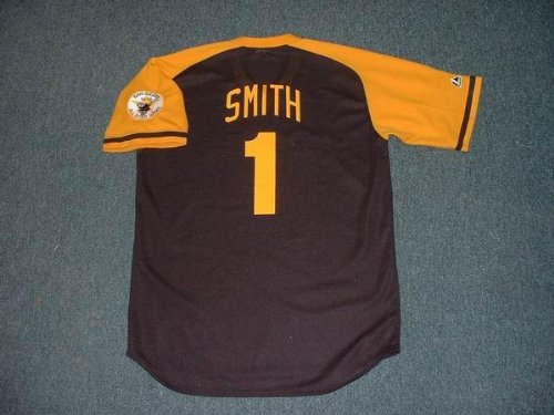 OZZIE SMITH San Diego Padres 1978 Majestic Cooperstown Throwback Away Baseball Jersey, Large