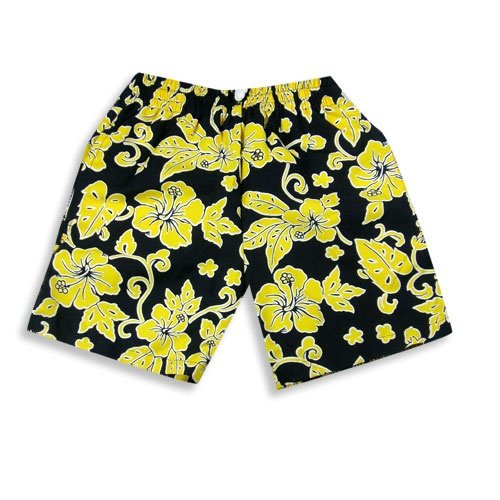 Tumbleweed by Mulberribush - Boys Floral Swimsuit, Navy, Yellow