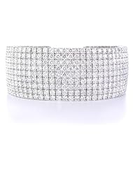 Diamond 18k White Gold Bangle Bracelet