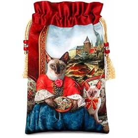 Baba Studio drawstring bag. Bohemian Cats