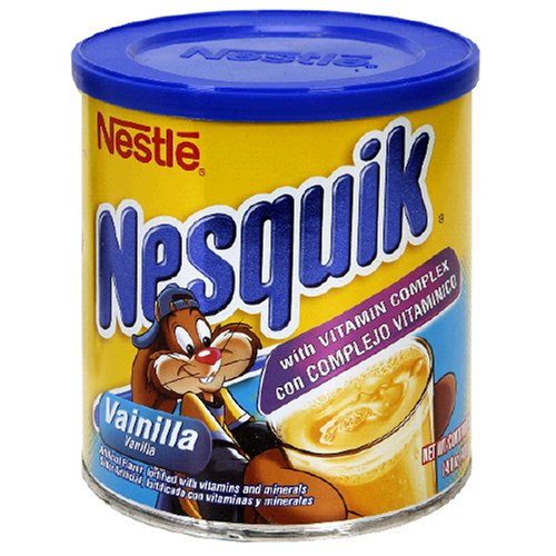 Nestle Nesquik Powder Drink Mix, Vanilla, 14.1-Ounce Cans (Pack of 6)
