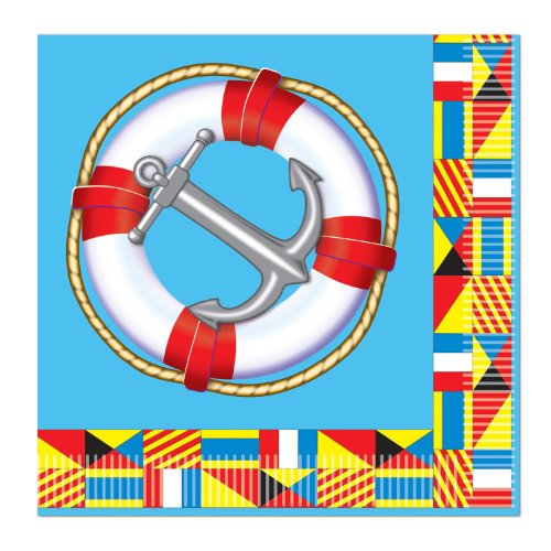 Nautical Beverage Napkins (2-Ply)    (16/Pkg)