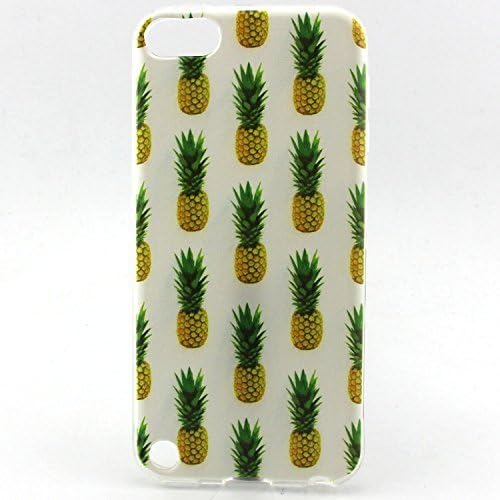 iPod Touch 5 Case, Hongqing Shop Fashion Style Ultra Slim Exact Fit Flexible TPU Soft Back Cover Protective Skin Case for Apple iPod Touch 5th Gen. (Pineapple)