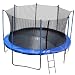 Mastec Kinder Trampolin inkl. Sicherheitsnetz + Leiter, blau, 430 cm, 430700000010