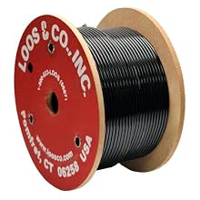 Loos EXERFLEXPRO Carbon Steel Exercise Cable, Nylon Coated, 7x19 Strand Core, Black
