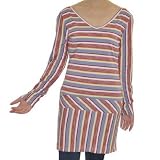 Womens Diesel designer multicolor stripes v-neck top - Small