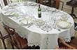 Vintage Hand Battanburg/embro Lace Cotton Table Cloth 67"x85