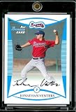 2008 Bowman Prospects # BP27 Jonathan Venters - Atlanta Braves (XRC - Extended Rookie Card) - MLB Baseball Card in Protective Screw Down Display Case!