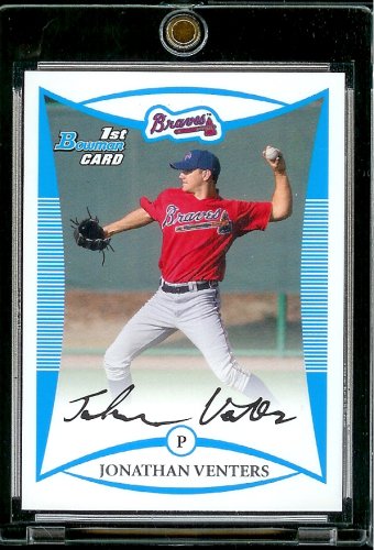 2008 Bowman Prospects # BP27 Jonathan Venters - Atlanta Braves (XRC - Extended Rookie Card) - MLB Baseball Card in Protective Screw Down Display Case!