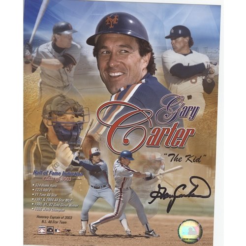 Gary Carter Autographed New York Mets (Hall of Fame Collage) 8x10 Photo
