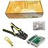 UbiGear Cable Tester +Crimp Crimper +100 RJ45 CAT5 CAT5e Connector Plug Network Tool Kits (Crimper568R)