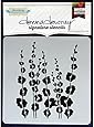 Donna Downey Stencils, Poppy Stems, 8.5 by 8.5-Inch