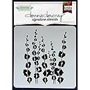Donna Downey Stencils, Poppy Stems, 8.5 by 8.5-Inch