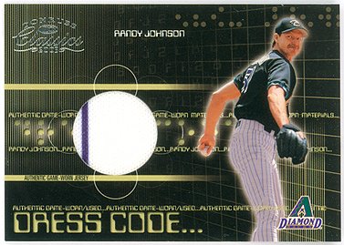 Randy Johnson 2003 Donruss Classics Dress Code Game Worn Jersey Serial #062/200
