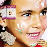 Pochoirs maquillage enfant, lot de 5 motifs Libellule