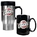 Cleveland Cavaliers NBA Stainless Steel Travel Mug & Black Ceramic Mug Set - Primary Logo by Great American Products