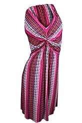 Polyester/Spandex Empire   Waistline Geometric Print  Dress