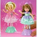 Barbie Spinning Ballerinas 4 Inch Tall Doll - Caucasian Kelly in Pink Outfit and Hispanic Kelly in Blue Outfit