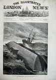 1877 Abandonment Cleopatra'S Needle Bay Biscay Ship Art