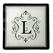 Monogram Elegant Glass Trivet - L Monogram Elegant Glass Trivet - L