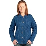 100% Irish Merino Wool Merino Button Collar Sweater