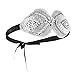 QNPRT 1920s Gatsby Flapper Headband with French Velvet Ribbon and Silver Glass Beads