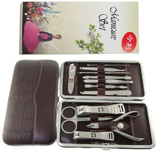 3 Set Professional 12 items Vogue Nail Care Personal Manicure & Pedicure Set, Travel & Grooming Kit