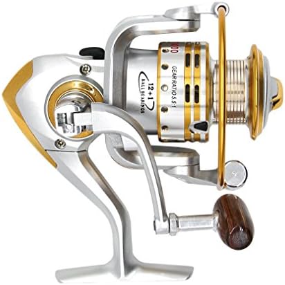 Kuyes Spinning Fishing Reel Powerful - Carbon Fiber Drag System with a FREE Spare Spool (GF6000 Series)